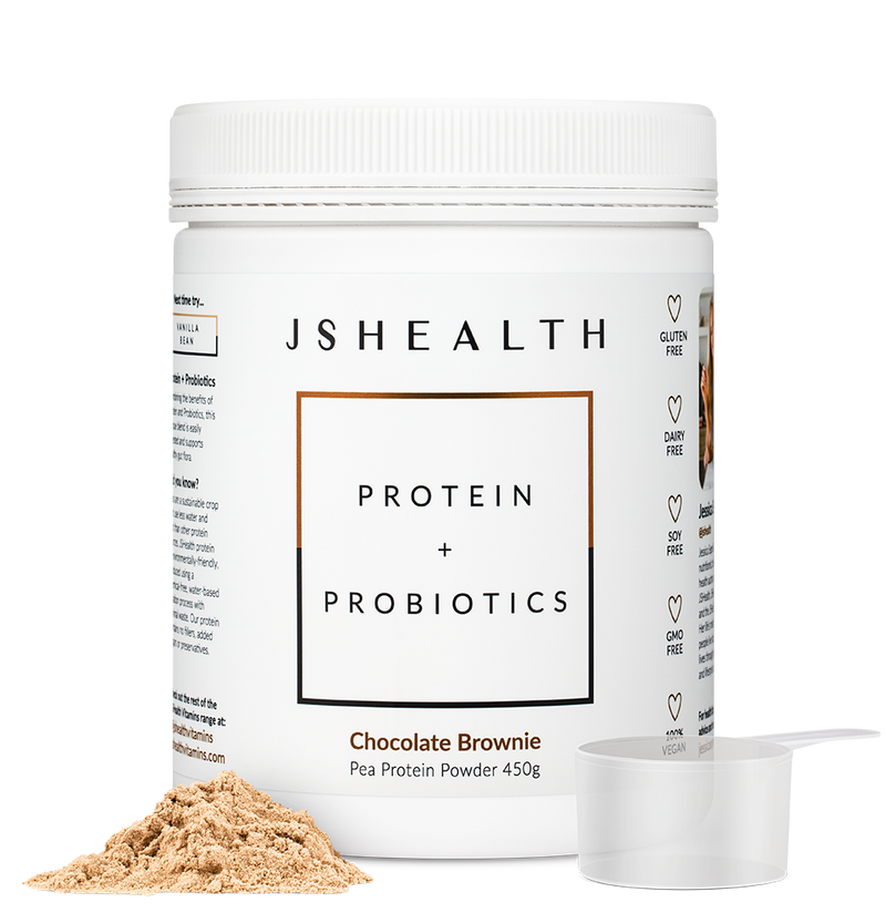 JSHealth Protein + Probiotics Chocolate Brownie Flavour 450g