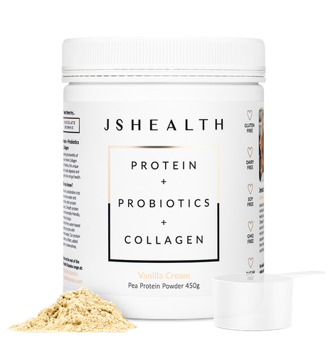 JSHealth Protein + Probiotics + Collagen Vanilla Cream Flavour 450g