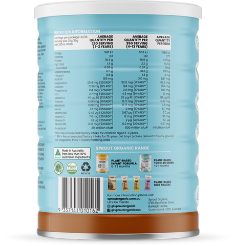 Sprout Organic Junior Plant Protein Shake 660g
