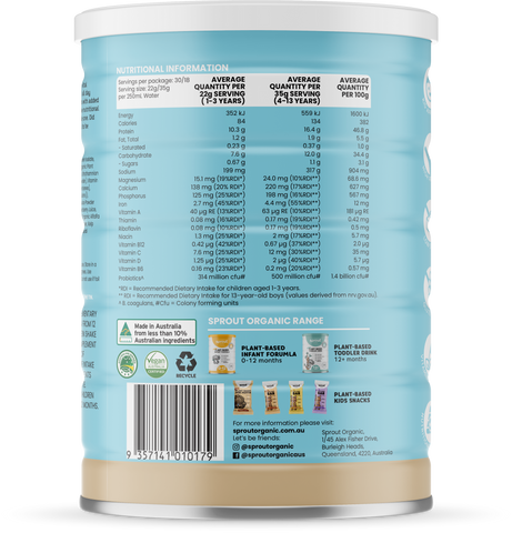 Sprout Organic Junior Plant Protein Shake 660g