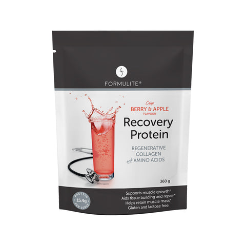 Formulite Recovery Collagen Protein 360g Pouch - Berry & Apple Flavour - 20 Serves