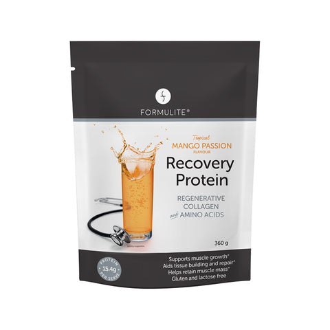 Formulite Recovery Collagen Protein 360g Pouch - Mango Passion Flavour - 20 Serves