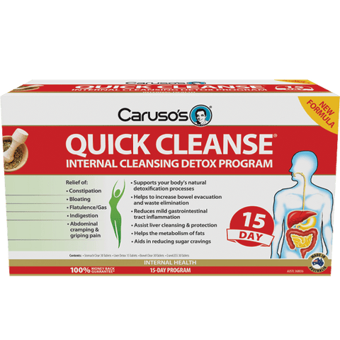 Caruso's Natural Health Quick Cleanse 15 Day Internal Cleansing Detox Program KIT
