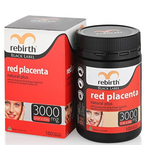 Rebirth Red Placenta 3000mg 100 Capsules