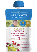 Load image into Gallery viewer, Bellamy&#39;s Organic Cherry &amp; Pomegranate in Pear Puree 4+ Months 120g