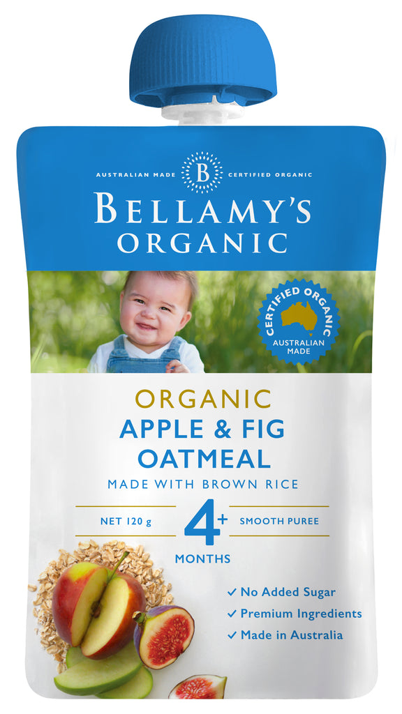 Bellamy's Organic Apple & Fig Oatmeal 4+ Months 120g