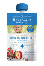 Load image into Gallery viewer, Bellamy&#39;s Organic Berries, Cinnamon &amp; Apple 4+ Months 120g
