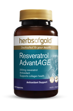 Load image into Gallery viewer, Herbs of Gold Resveratrol AdvantAGE 60 Vegetarian Capsules