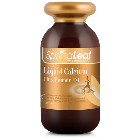 Springleaf Liquid Calcium plus Vitamin D3 200 Capsules
