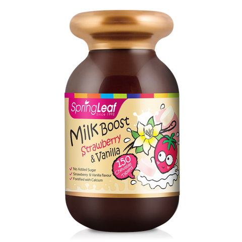 Springleaf Milk Boost Strawberry + Vanilla 150 Chewable Tablets