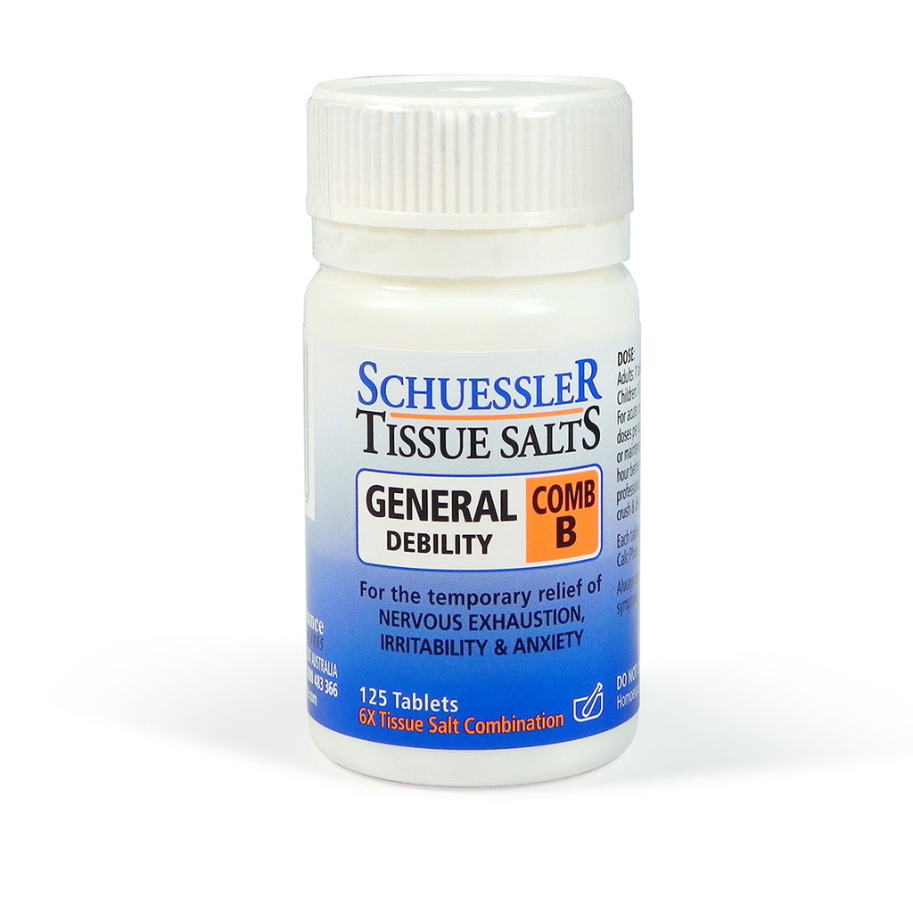 Martin & Pleasance Schuessler Tissue Salts Combination B General Debility 125 Tablets - Comb B