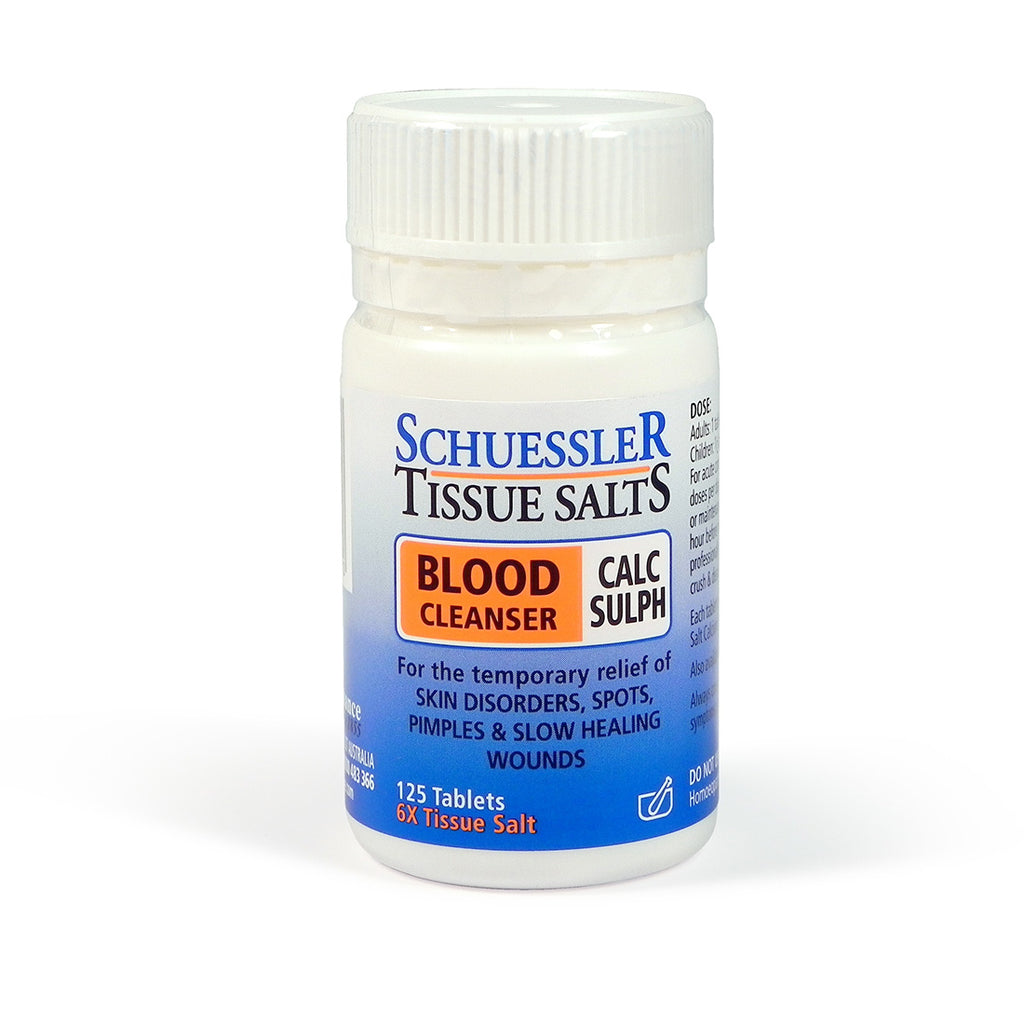 Martin & Pleasance Schuessler Tissue Salts Calc Sulph Blood Cleanser 125 Tablets - Calc Sulph 6X