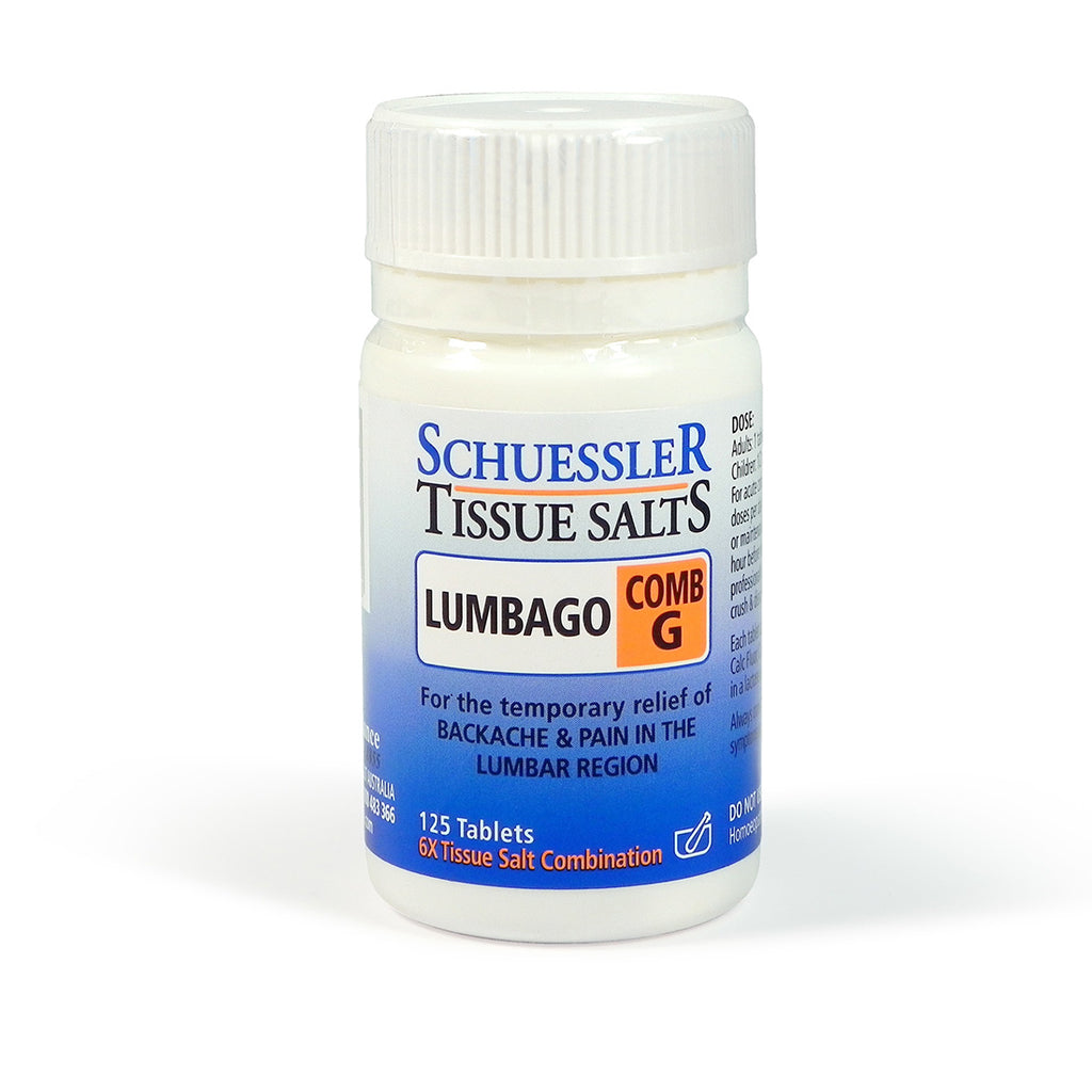 Martin & Pleasance Schuessler Tissue Salts Combination G Lumbago 125 Tablets - Comb G