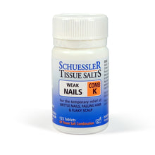 Load image into Gallery viewer, Martin &amp; Pleasance Schuessler Tissue Salts Combination K Weak Nails 125 Tablets - Comb K