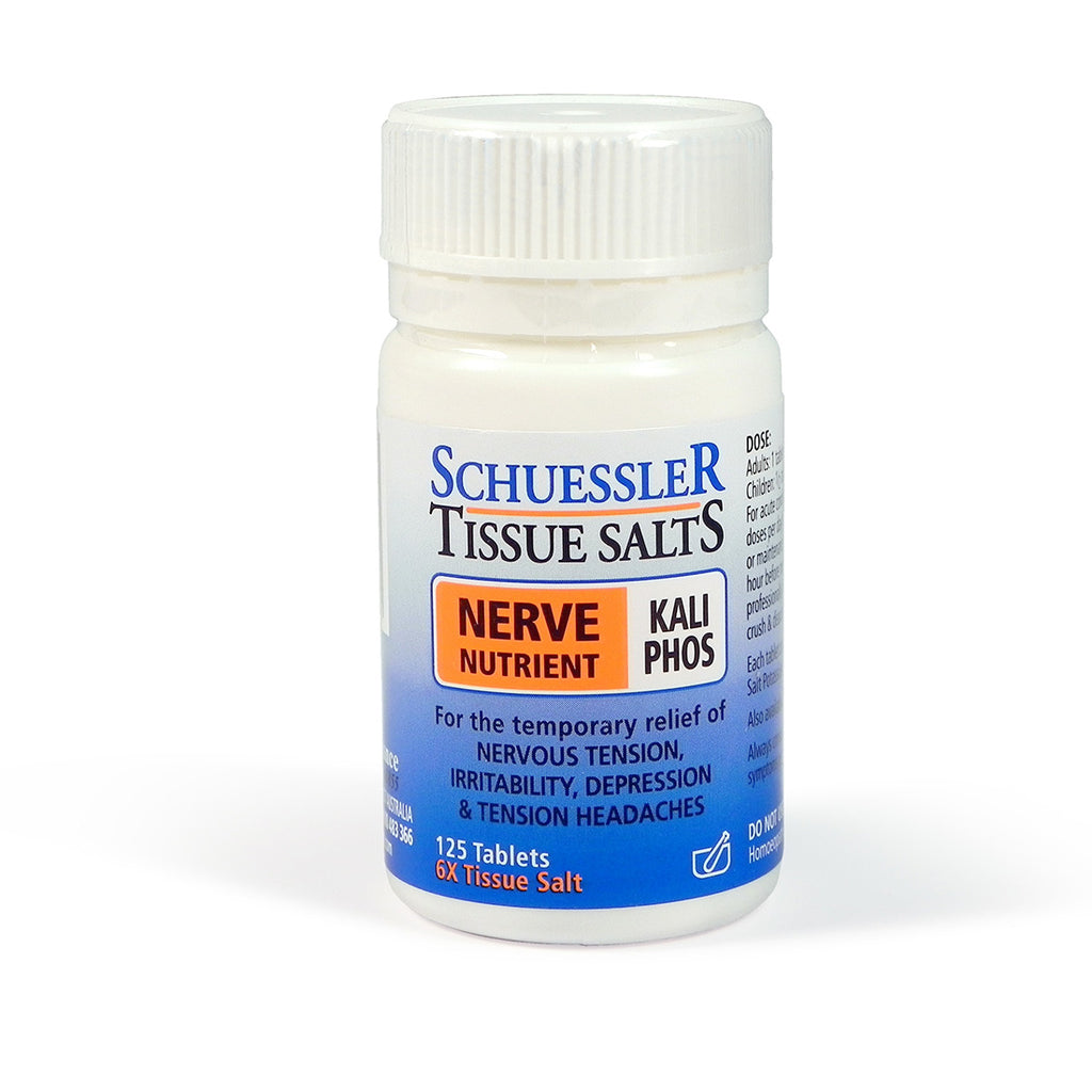 Martin & Pleasance Schuessler Tissue Salts Kali Phos Nerve Nutrient 125 Tablets - Kali Phos 6X