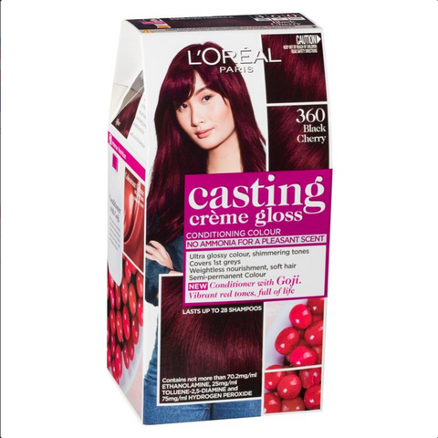 L'Oreal Paris Casting Creme Gloss Semi-Permanent Hair Colour - 360 Black Cherry (Ammonia Free)