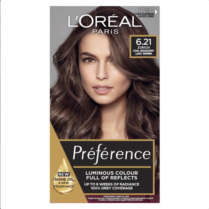L'Oreal Paris Preference Zurich 6.21 Cool Iridescent Very Light Brown