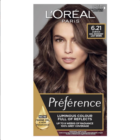 L'Oreal Paris Preference Zurich 6.21 Cool Iridescent Very Light Brown