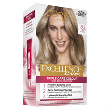 Load image into Gallery viewer, L&#39;Oreal Excellence Creme 8.1 Ash Blonde Hair Colour