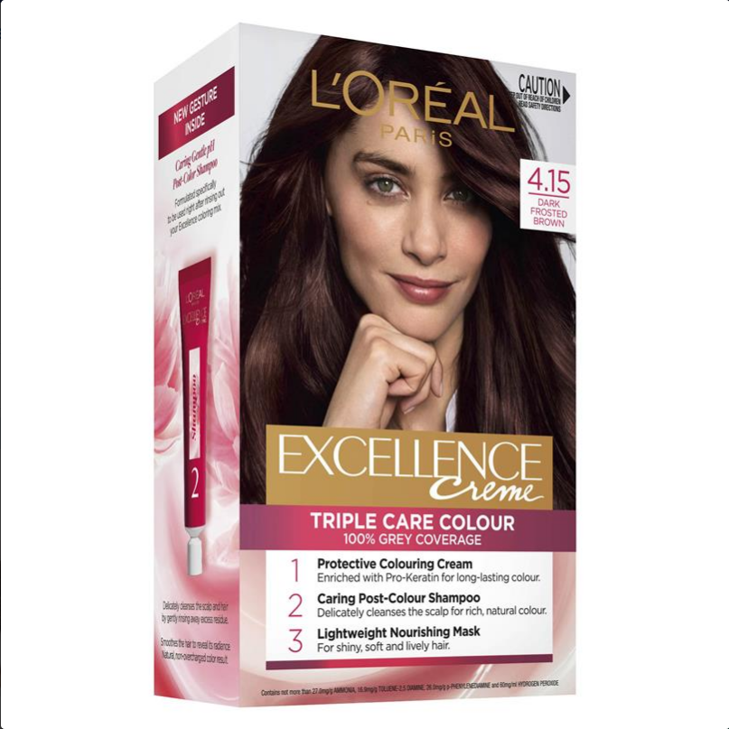 L'Oreal Excellence Creme 4.15 Dark Frosted Brown Hair Colour