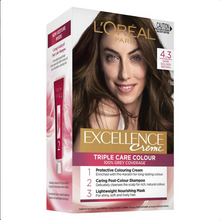 Load image into Gallery viewer, L&#39;Oreal Excellence Creme 4.3 Dark Golden Brown Hair Colour