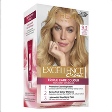Load image into Gallery viewer, L&#39;Oreal Excellence Creme 9.3 Light Golden Blonde Hair Colour