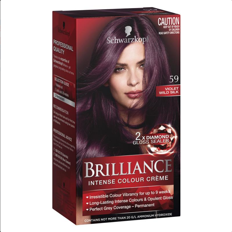 Schwarzkopf Brilliance Intense Permanent Hair Colour 59 Violet Wild Silk