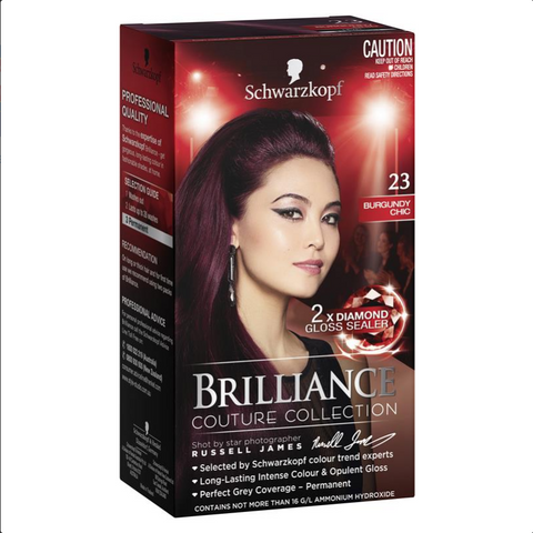 Schwarzkopf Brilliance Permanent Hair Colour Couture Collection 23 Burgundy Chic