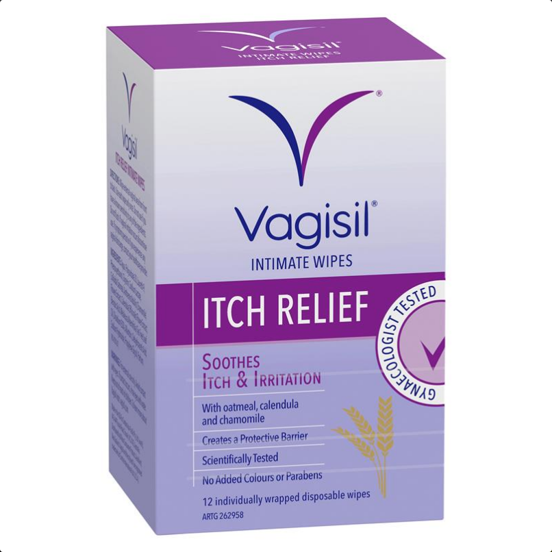 Vagisil Anti Itch Relief Medicated 12 Wipes