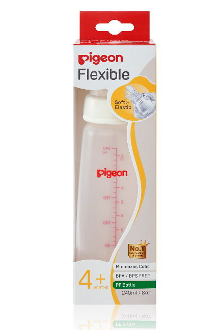 Pigeon Flexible Peristaltic PP Bottle 240mL