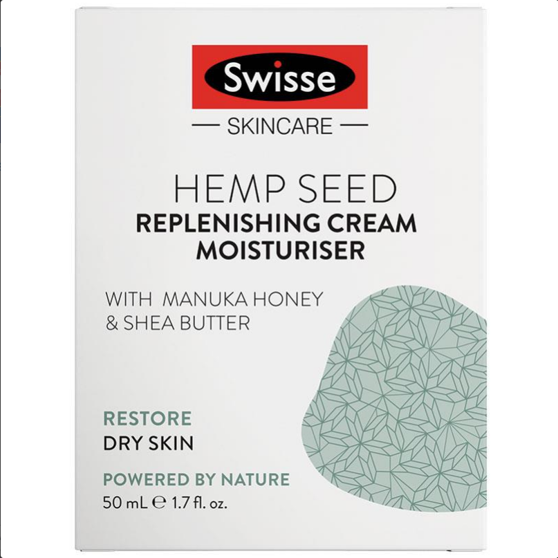 Swisse Skincare Hemp Seed Replenishing Cream Moisturiser 50mL