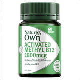 Nature's Own Activated Methyl B12 1000mcg - Vitamin B - 60 Mini Tablets