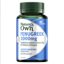 Load image into Gallery viewer, Nature&#39;s Own Fenugreek 1000mg 60 Capsules