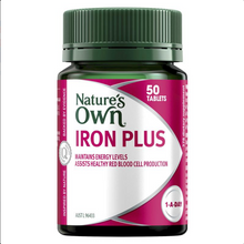 Load image into Gallery viewer, Nature&#39;s Own Iron Plus 50 Tablets