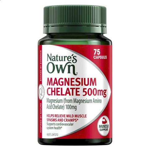 Nature's Own Magnesium Chelate 500mg 75 Capsules