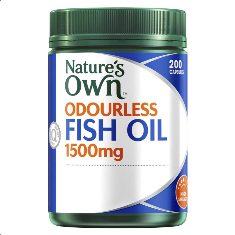 Nature's Own Omega 3 Odourless Fish Oil 1500mg 200 Capsules