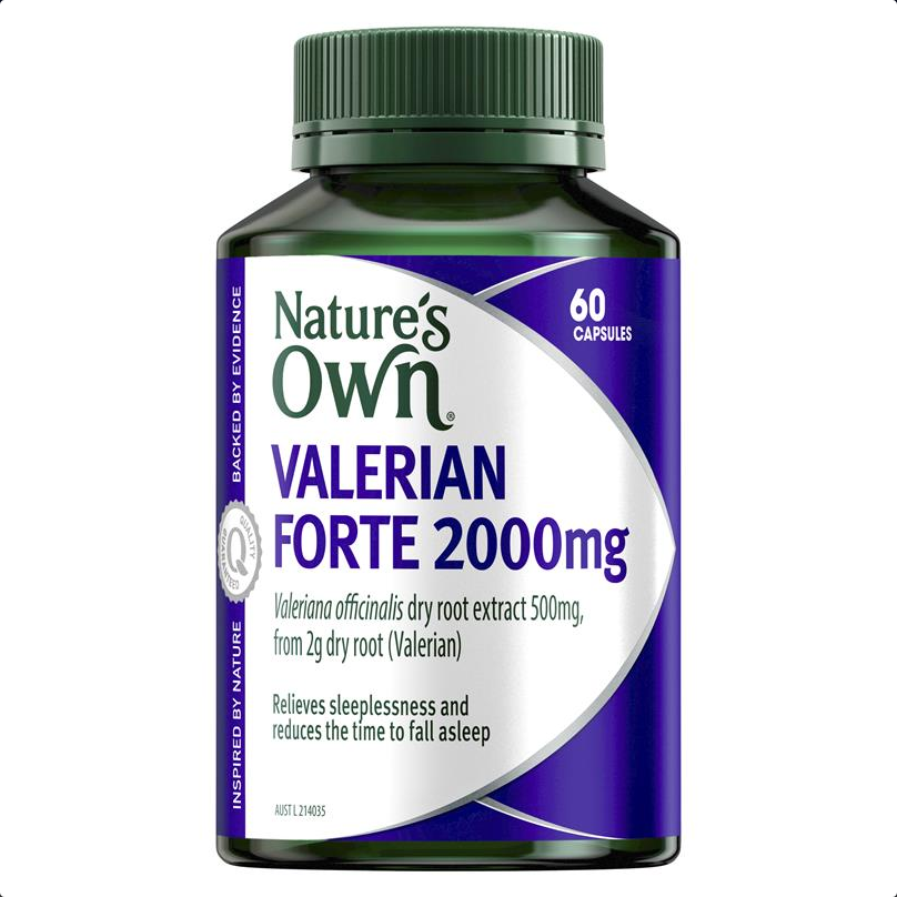 Nature's Own Valerian Forte 2000mg - Sleep Support - 60 Capsules