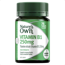 Load image into Gallery viewer, Nature&#39;s Own Vitamin B1 250mg - Vitamin B - 75 Tablets