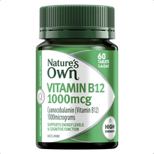 Load image into Gallery viewer, Nature&#39;s Own Vitamin B12 1000mcg - Vitamin B - 60 Tablets