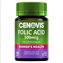 Load image into Gallery viewer, Cenovis Folic Acid 500mcg 150 Tablets