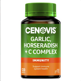 Cenovis Garlic and Horseradish + C Complex - Contains Vitamin C - 120 Capsules