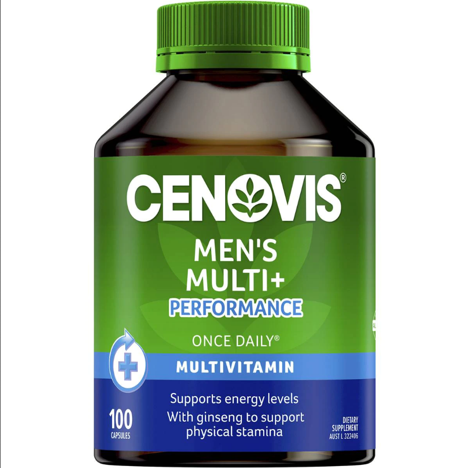 Cenovis Men's Multi + Performance - Once-Daily Multivitamin - 100 Capsules