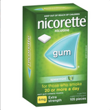 Nicorette Quit Smoking Extra Strength Spearmint Chewing Gum 4mg 105 Pieces
