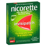 Nicorette Quit Smoking 16hr InvisiPatch Step 1 25mg 7 Semi-Transparent Patches
