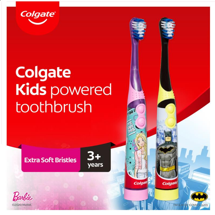 Colgate Toothbrush Kids Sonic Battery Batman & Barbie - Assorted