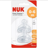 NUK First Choice Silicone Plus Teat 0-6 Months - Small (breast milk)