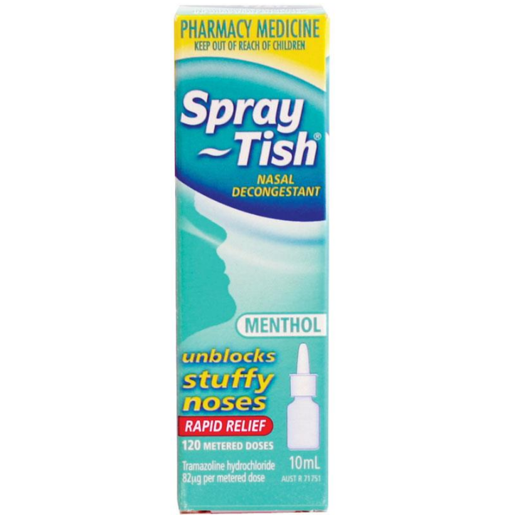 Spray Tish Menthol Metered Dose Nasal Mist 10mL (Limit ONE per Order)