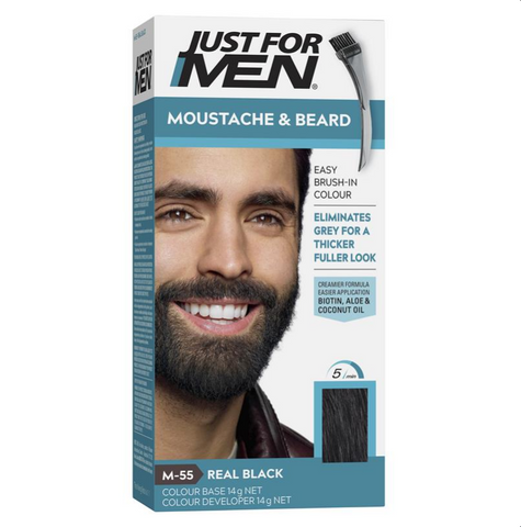 Just for Men Moustache & Beard Colour 55 Real Black