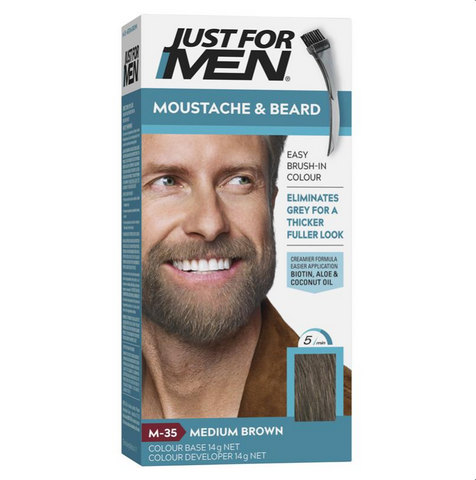 Just for Men Moustache & Beard Colour 35 Medium Brown