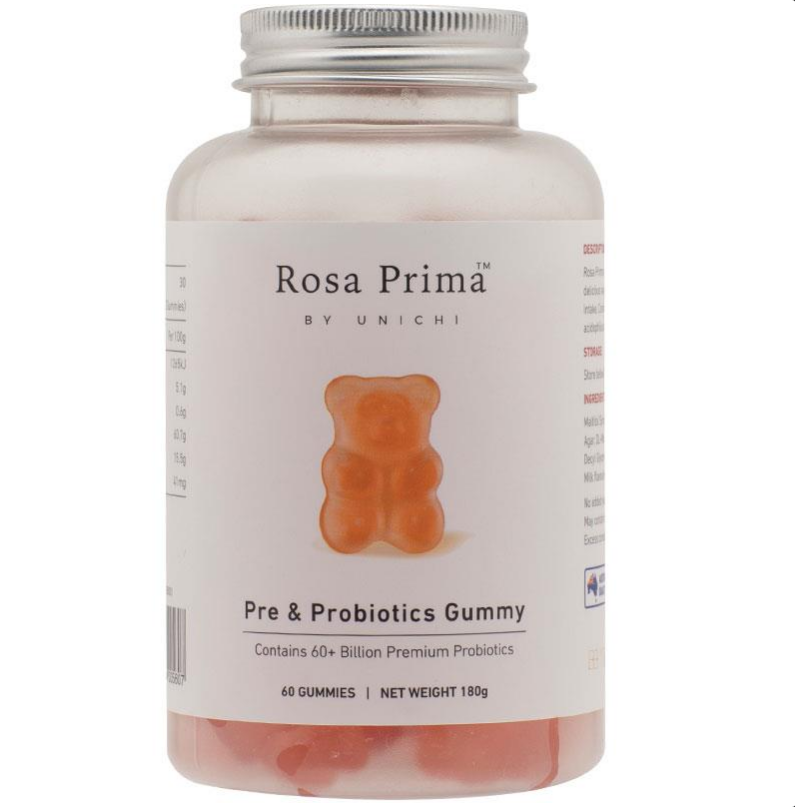 Unichi Rosa Prima Pre & Probiotics Gummy 60 Gummies